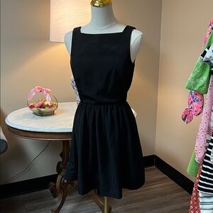 American Apparel Black Mini Dress with Square Neck